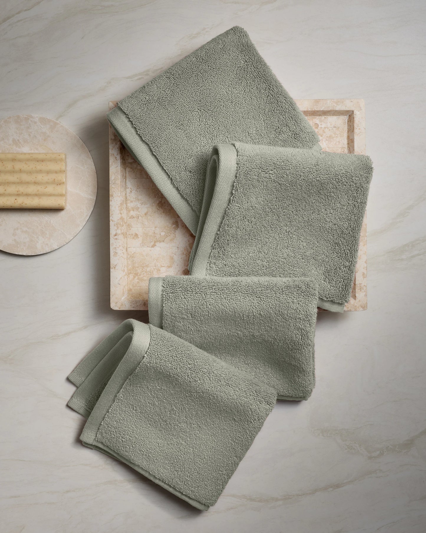 Plush Organic Turkish Cotton Washcloth (Set of 4) - One Size / White
