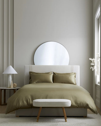 Luxury Organic Sateen Sham Set - Standard / Aloe