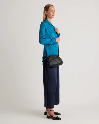Naomi Handwoven Clutch - One Size / Black