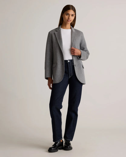 Double-Faced Merino Wool Soft Blazer - XS / Caramel