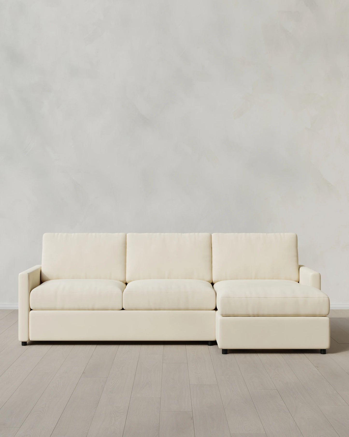 Brennan Chaise Sectional in Performance Velvet - Right Arm / Pine