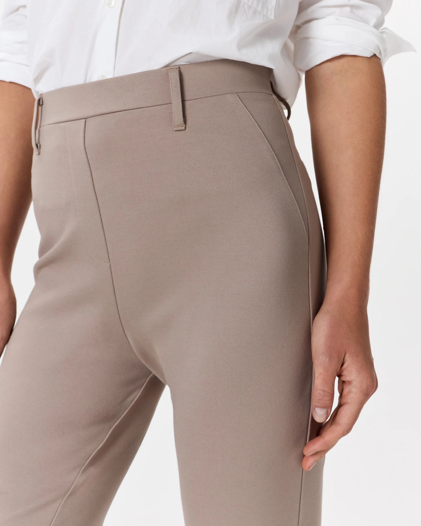 Ultra-Stretch Ponte Straight Leg Pants - XS / Morel Grey