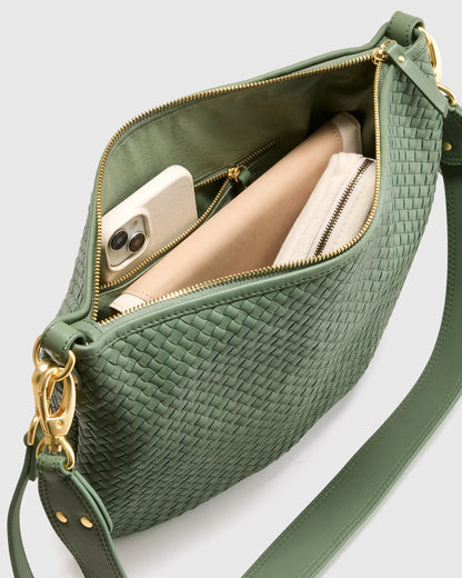 Sloane Handwoven Shoulder Bag - One Size / Cognac