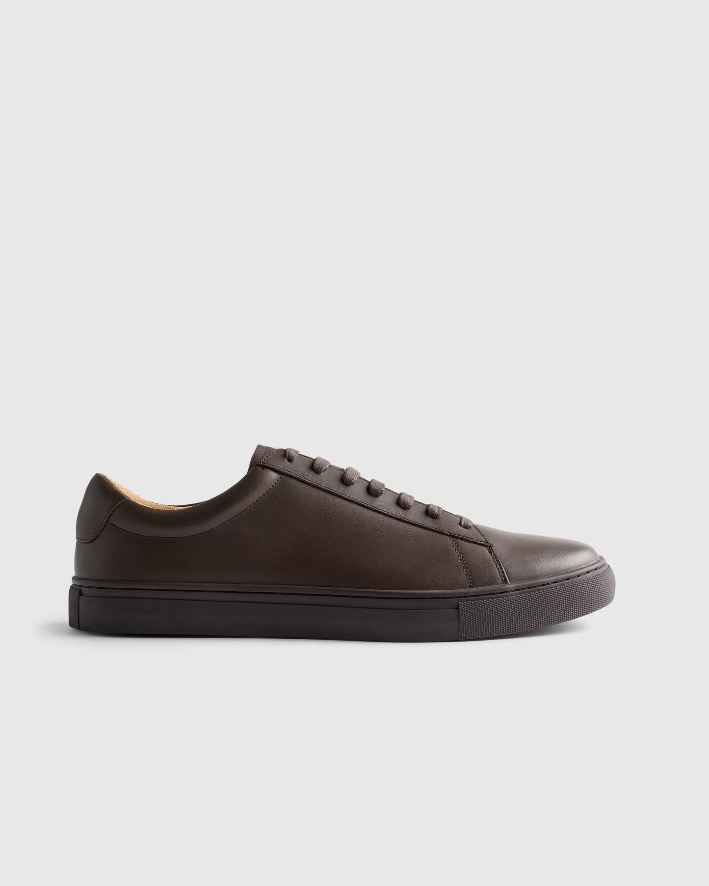 Italian Leather Everyday Sneaker - 7 / Black/Black
