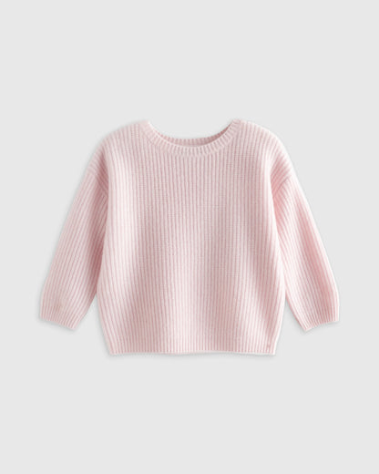Washable Cashmere Fisherman Tunic Sweater - 2T / Ivory