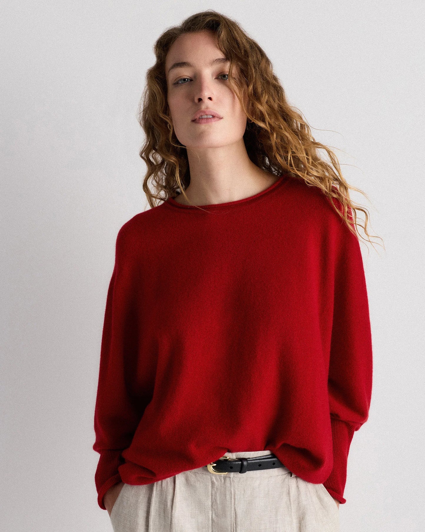 Mongolian Cashmere Batwing Sweater - S/M / Black