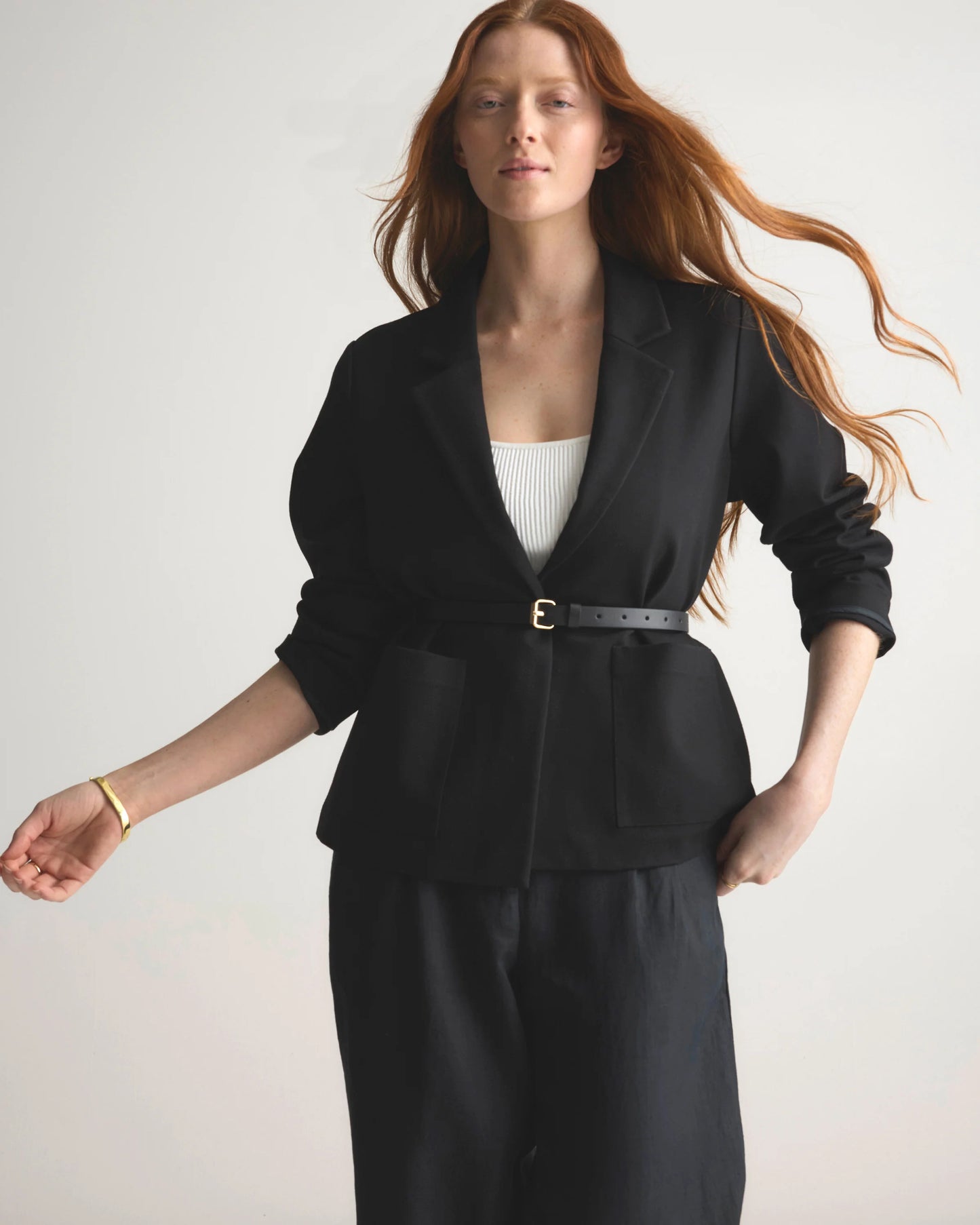 Ultra-Stretch Ponte Open Blazer - XS / Black