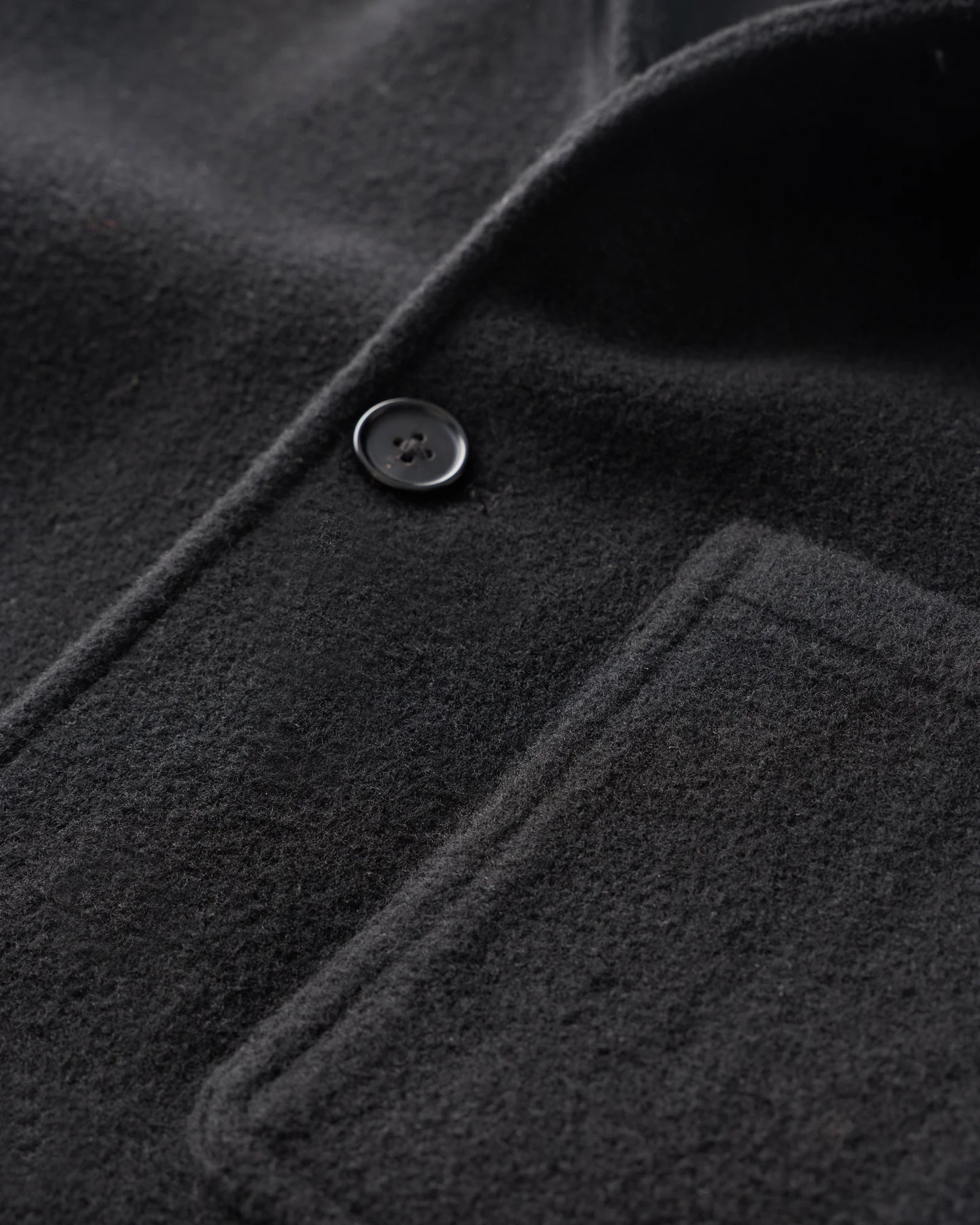 Wool Cashmere Chore Jacket - S / Black