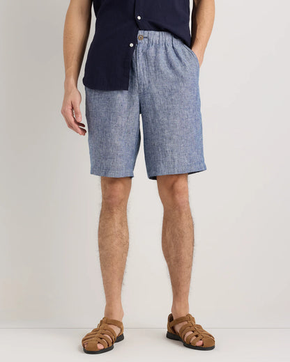 100% European Linen Shorts - 9" - S / Black