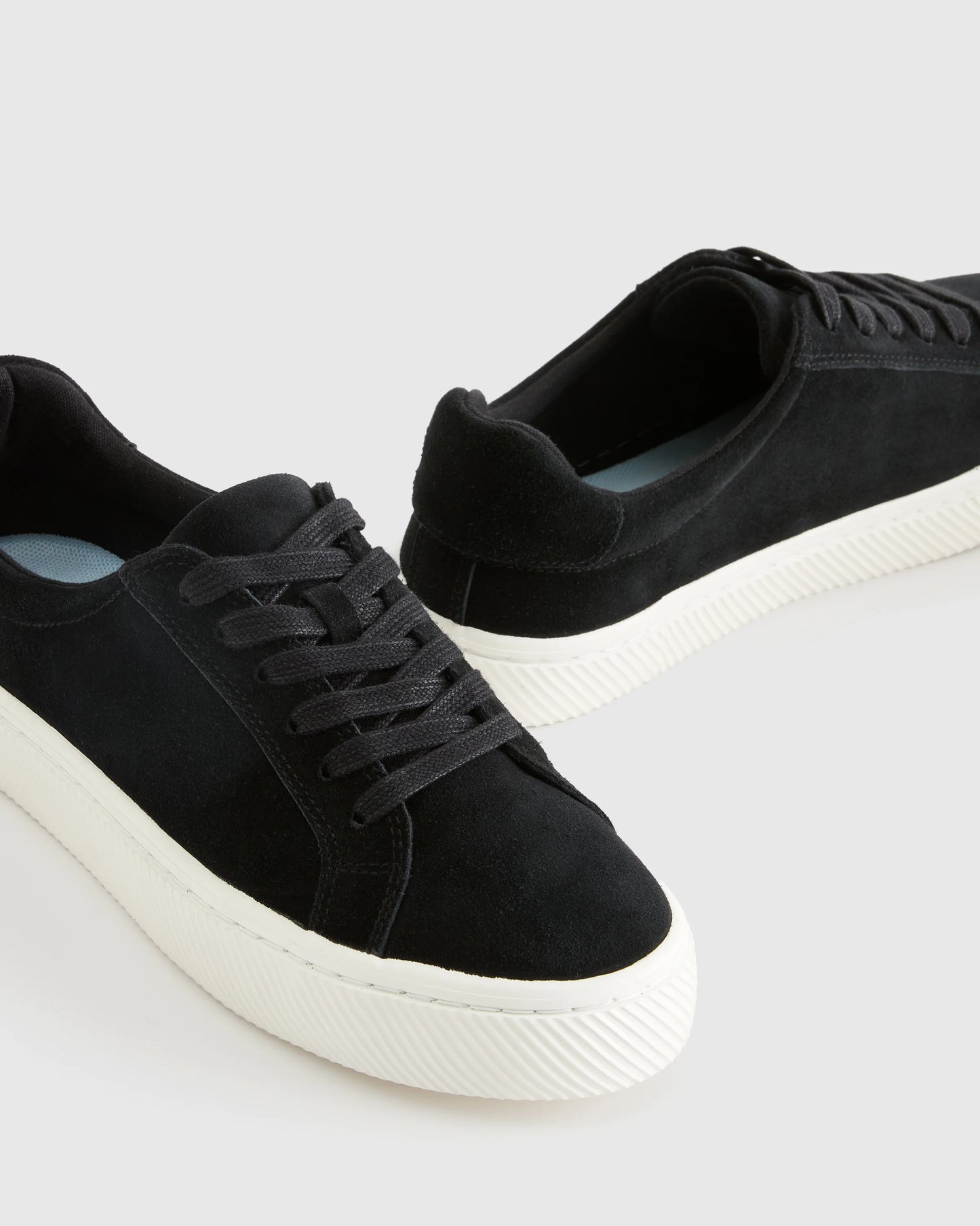 Italian Suede Everyday Sneaker - 5 / Black