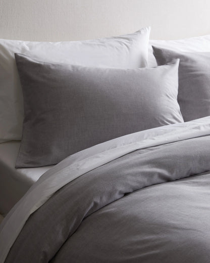 Mongolian Cashmere Cotton Sham Set - Standard / Grey