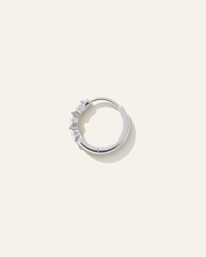 14K Gold Lab Grown Diamond Shared Prong Huggie - One Size / Yellow Gold