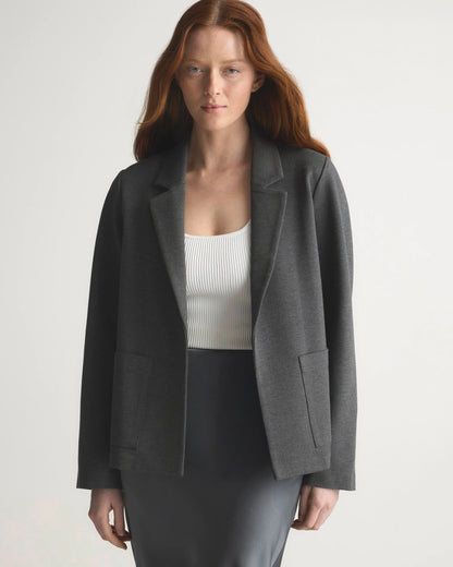 Ultra-Stretch Ponte Open Blazer - XS / Black