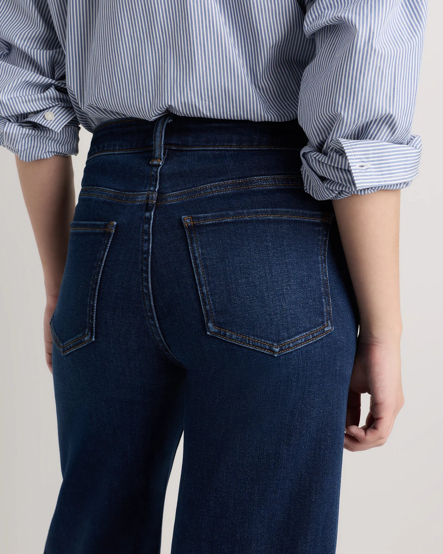 Bella Stretch Palazzo Jeans - 24 / Frosted Blue