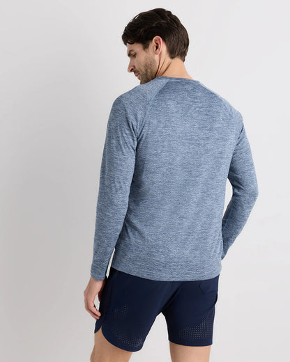 Mesh Performance Training Long Sleeve Tee - S / Heather Navy