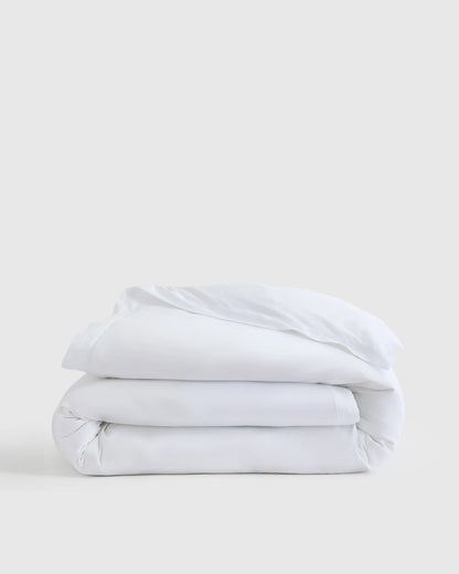 Signature Giza Cotton Sateen Duvet Cover - Twin / Light Grey