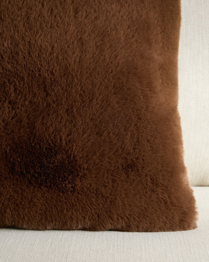 Luxury Faux Fur Pillow Cover - 20x20 / Slate
