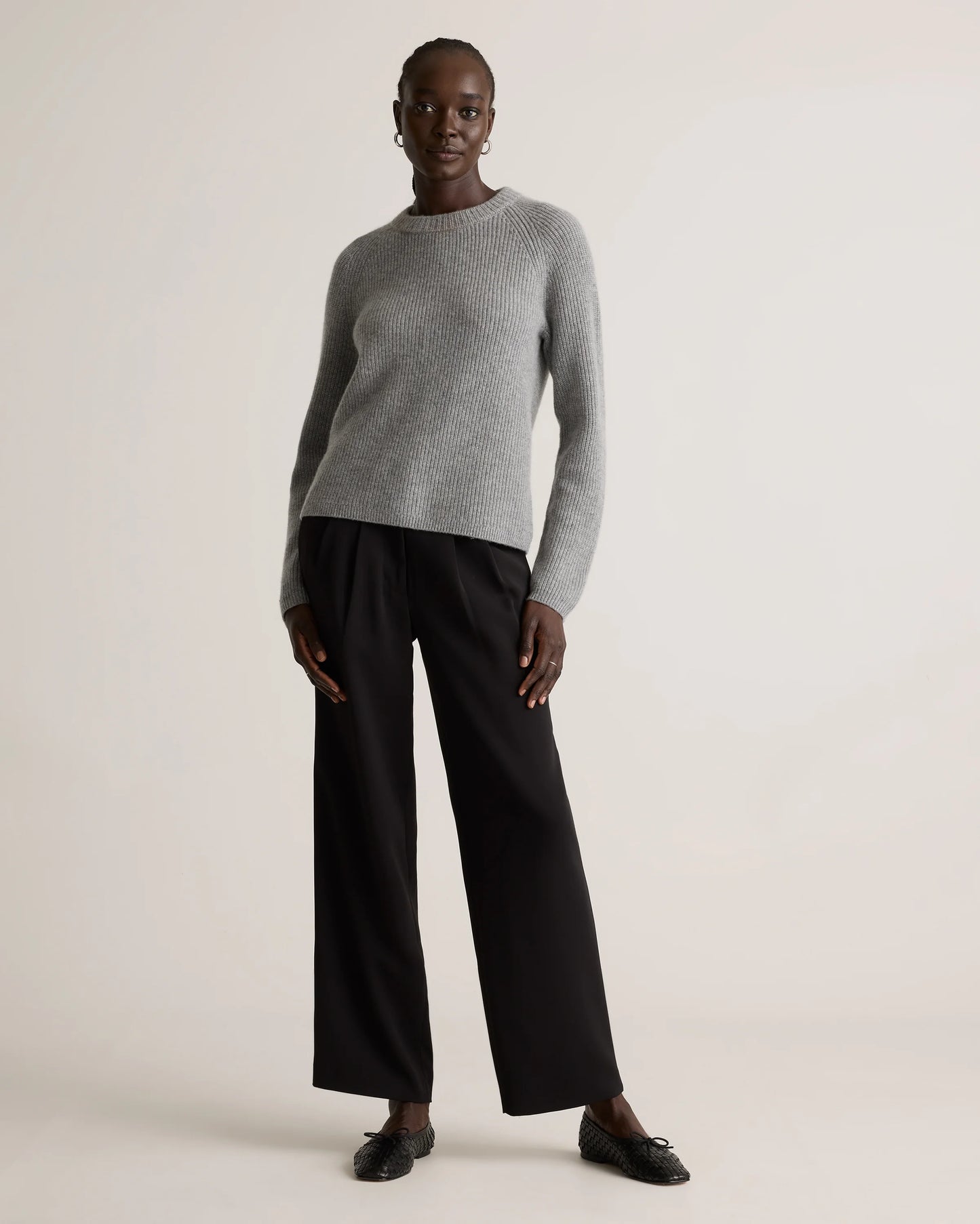 Mongolian Cashmere Fisherman Crewneck Sweater - XS / Teak