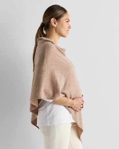 Mongolian Cashmere Nursing Shawl - One Size / Heather Vintage Pink