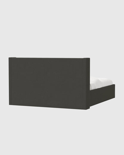 100% Linen Wingback Bed - Full / Canvas