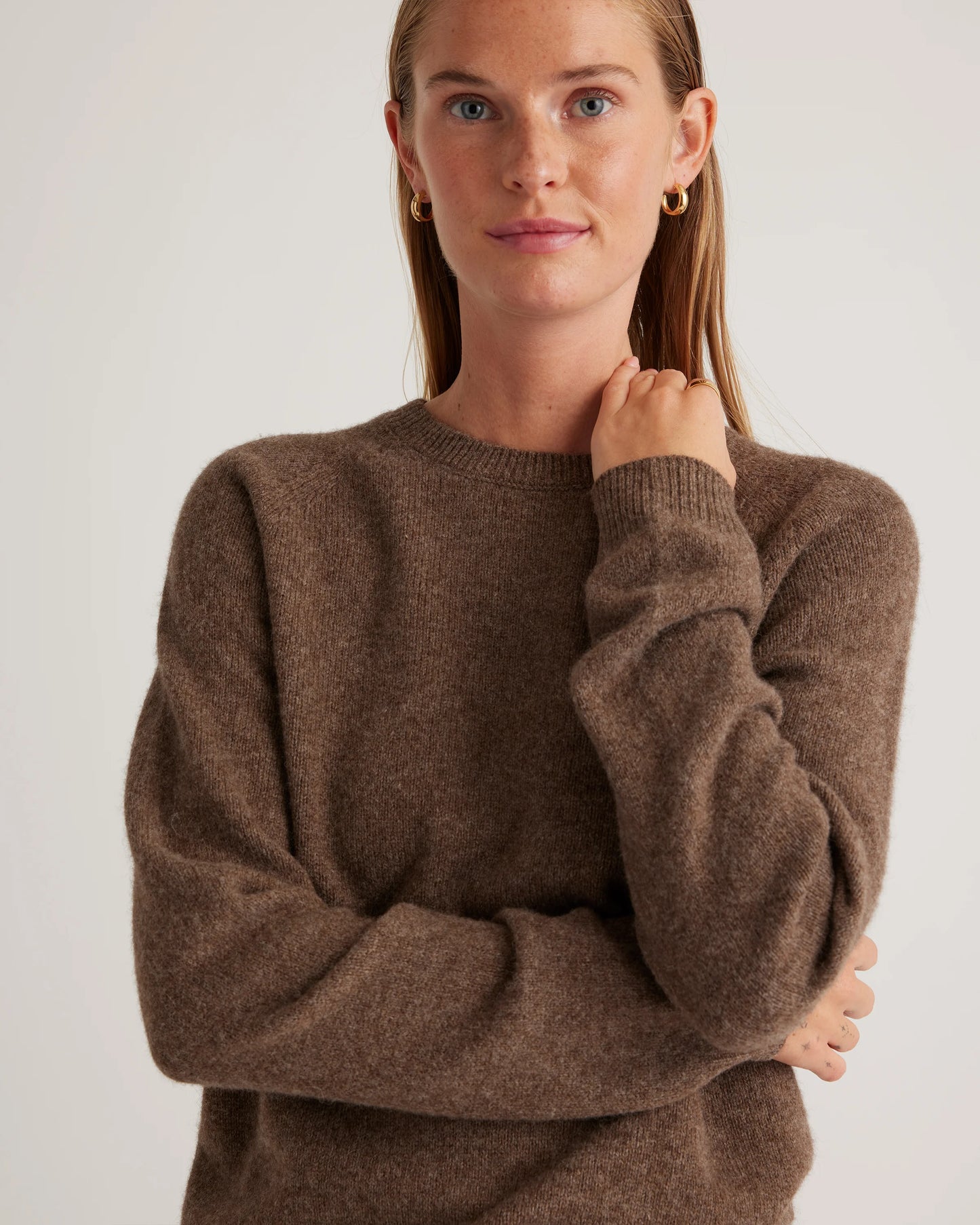 100% Yak Wool Crewneck Sweater - XS / Black