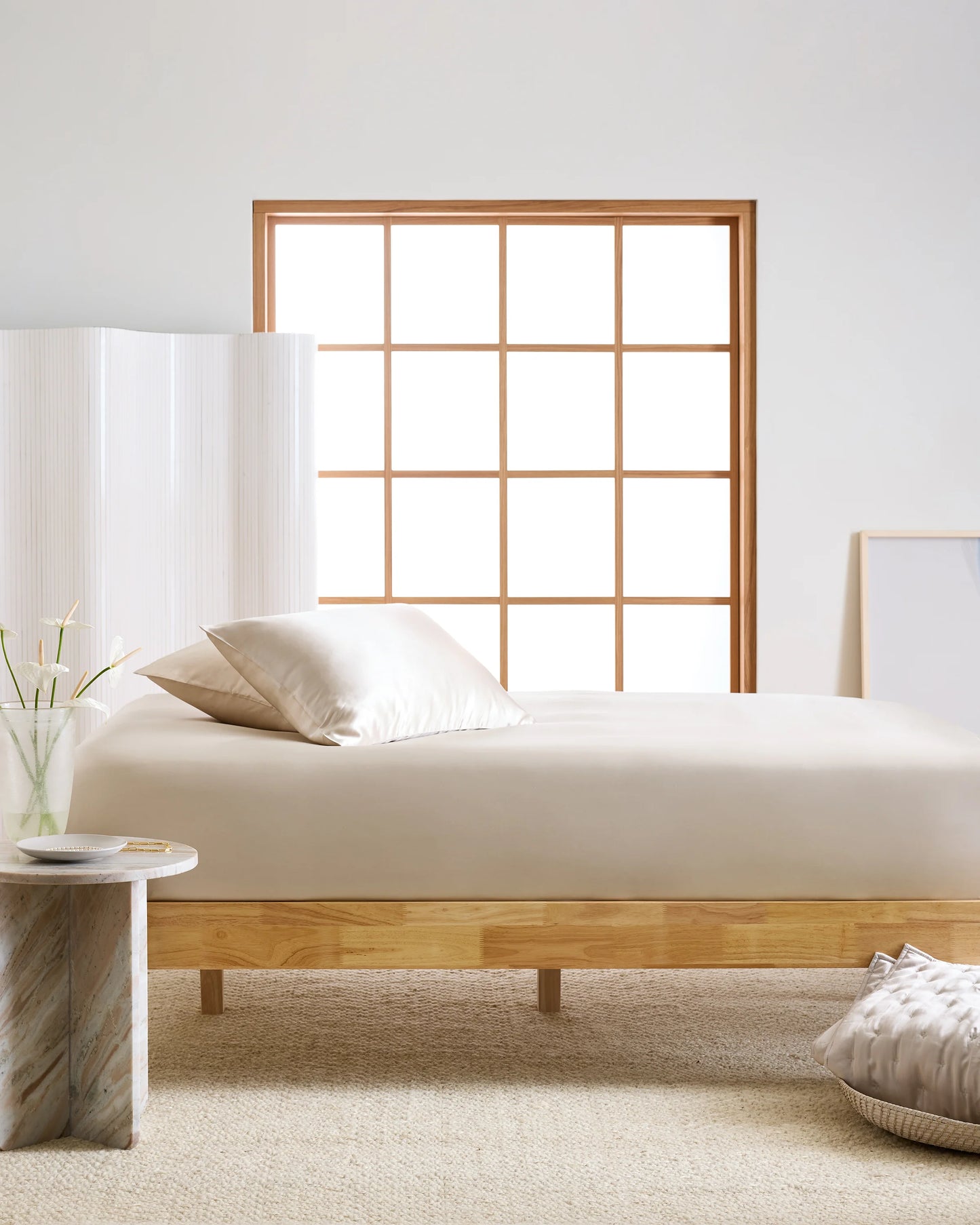 Mulberry Silk Fitted Sheet - Queen / Ivory