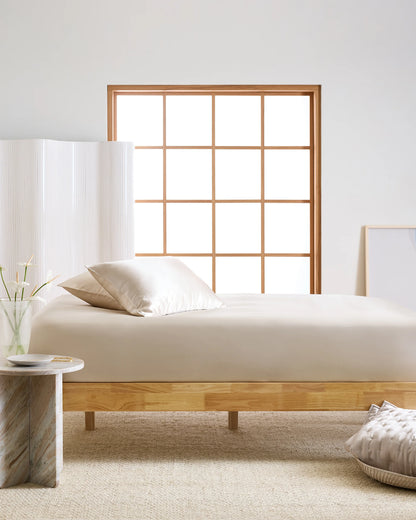 Mulberry Silk Fitted Sheet - Queen / Ivory