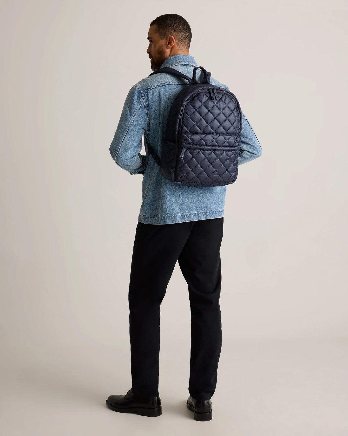 Transit Quilted Commuter Backpack - One Size / Taupe Brown