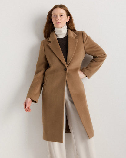 Wool Cashmere Blazer Coat - XS / Mocha Brown
