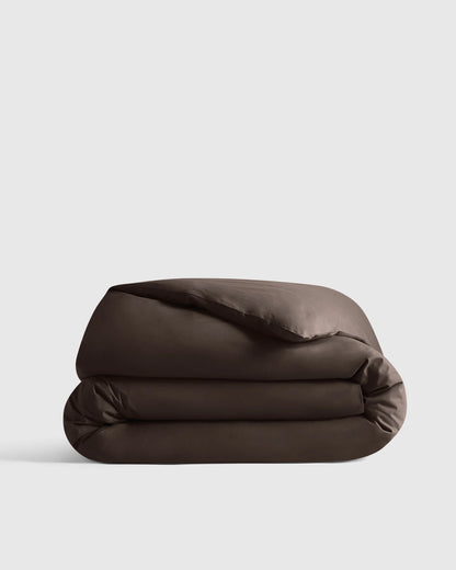 Organic Crisp Percale Duvet Cover - Twin / Ivory