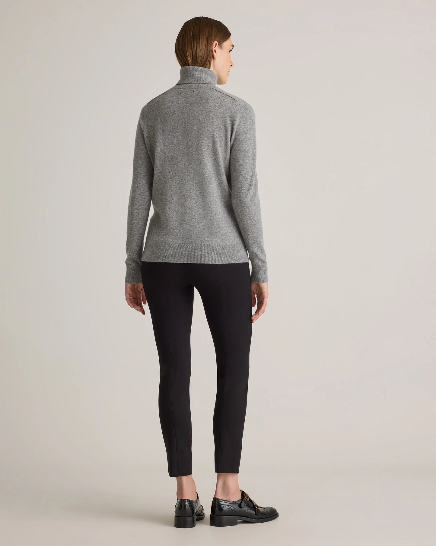 Mongolian Cashmere Turtleneck Sweater - XS / Heather Grey