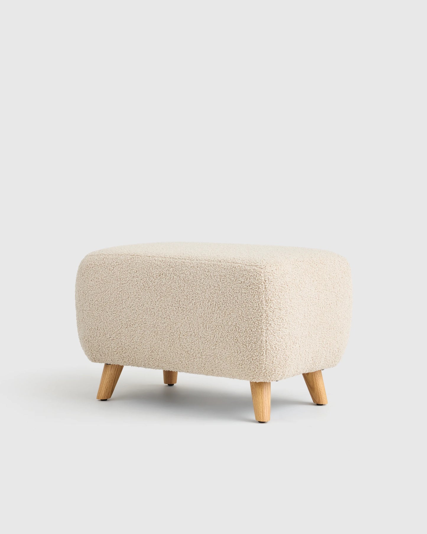 Teddy Boucle Petite Ottoman - One Size / Oatmeal