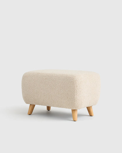 Teddy Boucle Petite Ottoman - One Size / Oatmeal