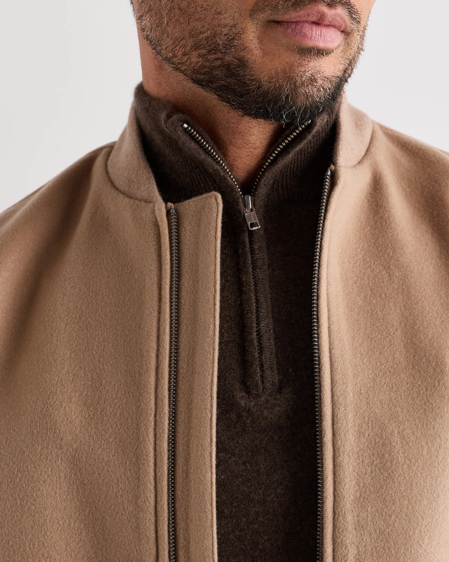 100% Mongolian Cashmere Bomber Jacket - S / Black