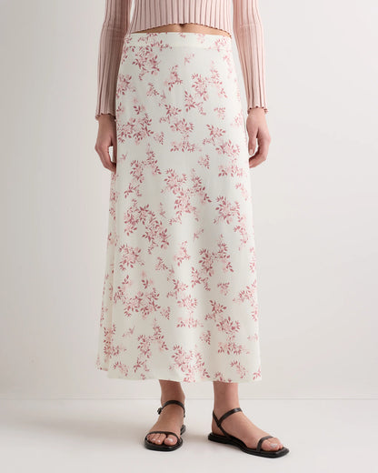 Lightweight Crepe Slip Skirt - XS / Moonstone Blue