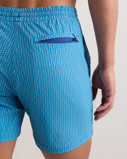 Italian Swim Trunks - 5.5" - XS / Navy Diamond Geo