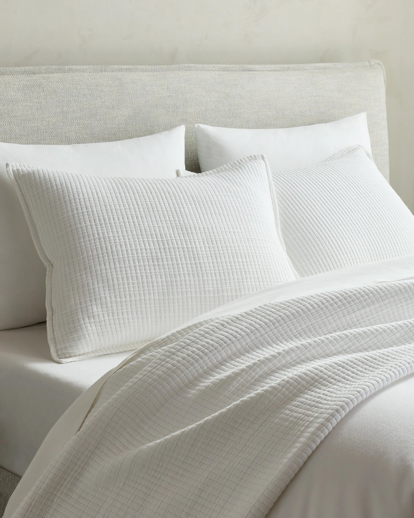 Organic Ribbed Cotton Shams - Standard / Toffee