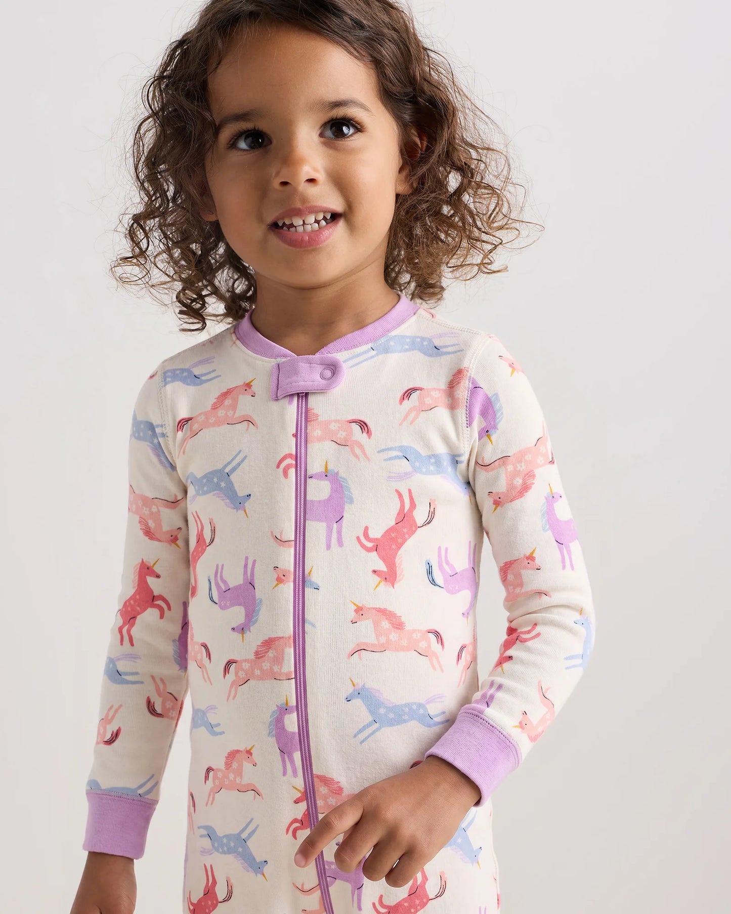 100% Organic Cotton One Piece Pajama - 2T / Navy Stripe