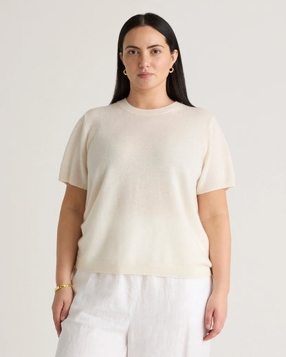 Mongolian Cashmere Tee - 1X / Heather Vintage Pink