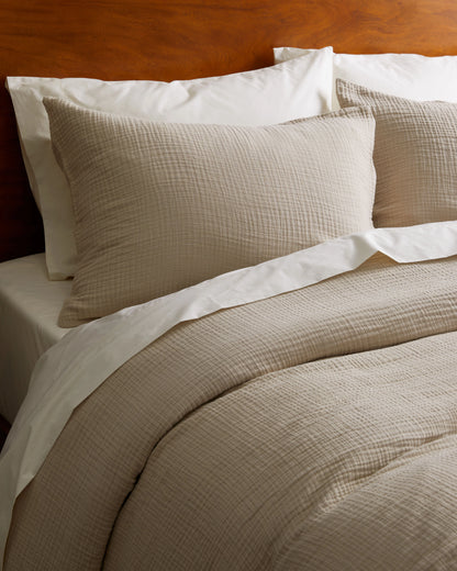 Organic Cotton Gauze Sham Set - Standard / Dried Sage