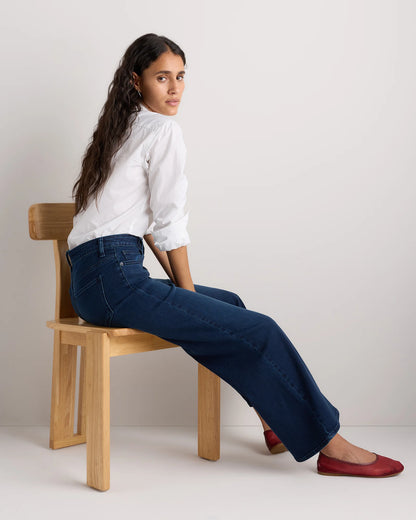 Luna Stretch Wide Leg Jeans - 24 / Frosted Blue