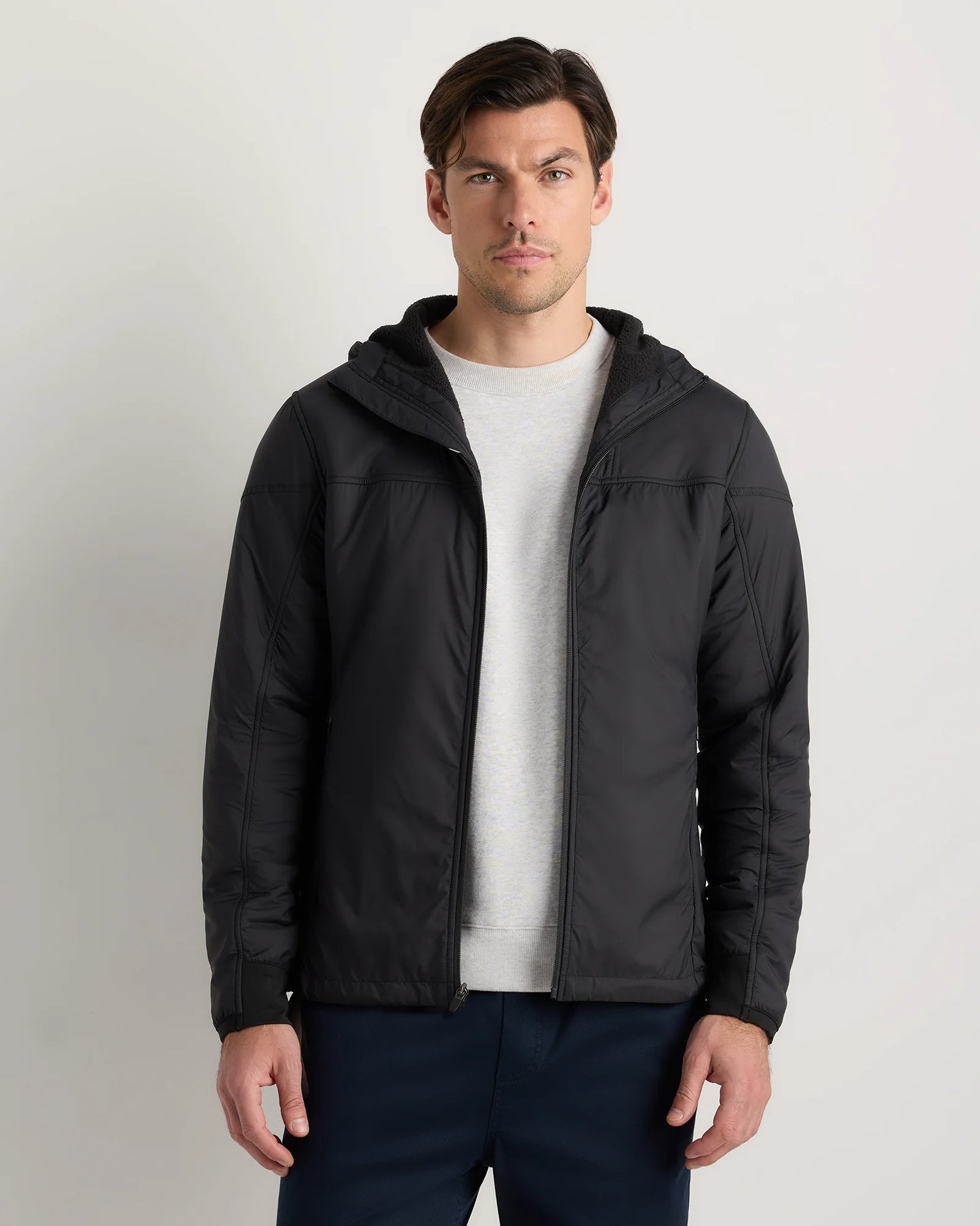 Weather Proof Fleece-Lined Hooded Jacket - S / Carbon Grey