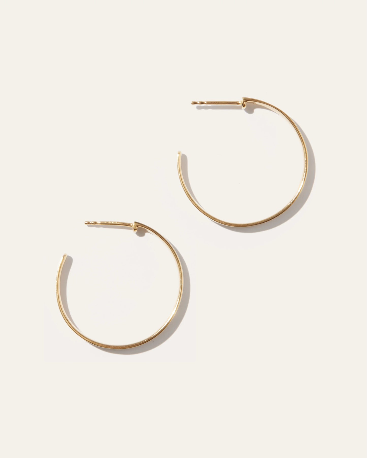 Flat Hoops - One Size / Gold Vermeil