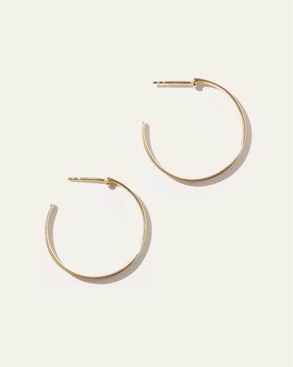 Flat Hoops - One Size / Gold Vermeil