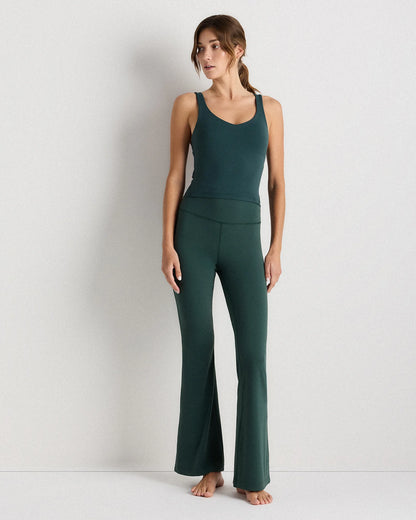 Ultra-Form V-Neck Cropped Tank - XS / Forest Green