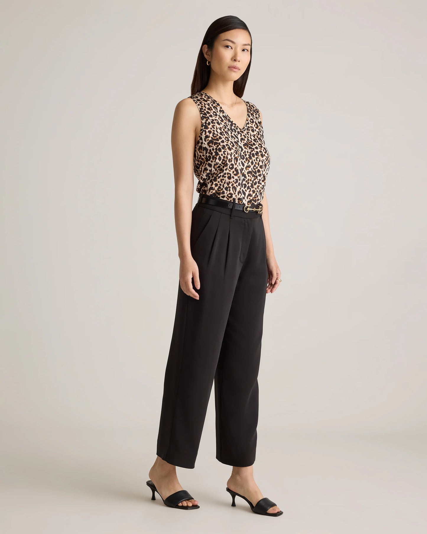 Washable Stretch Silk Tank - XS / Navy