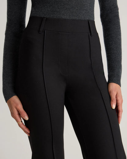 Ultra-Stretch Ponte Flare Leg Pants - XS / Espresso