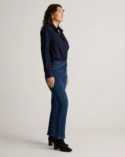 Bella Stretch Kick Flare Jeans - 24 / Deep Rinse