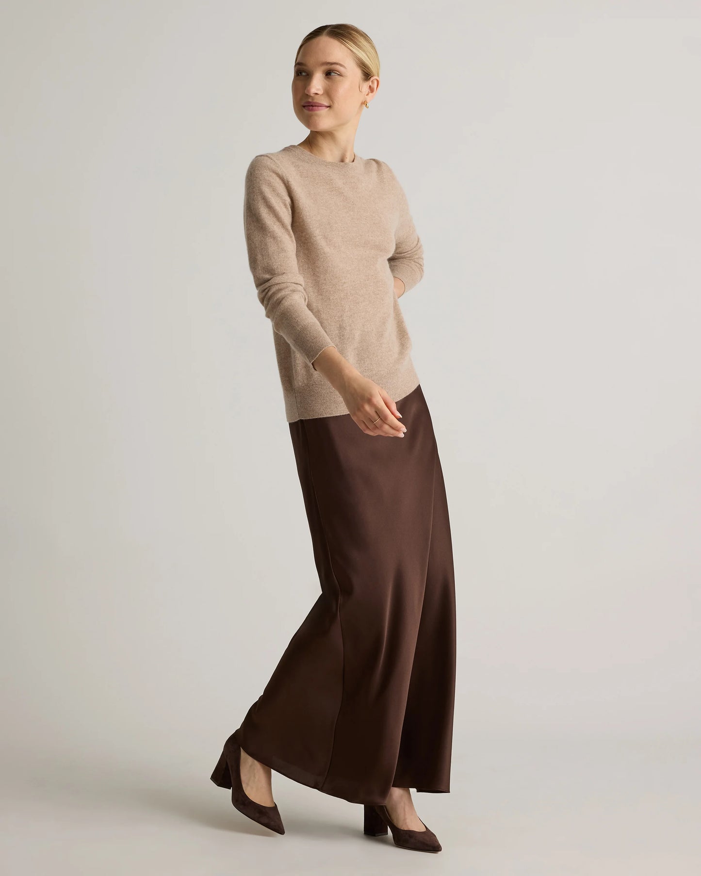 Mongolian Cashmere Crewneck Sweater - XS / Ivory