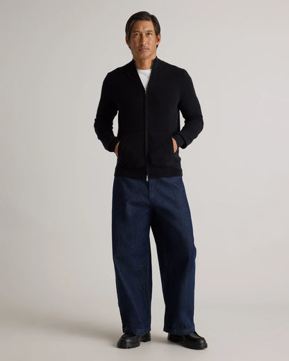 Mongolian Cashmere Full Zip Sweater - S / Teak